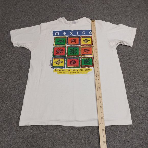Vintage 1991 San Antonio Museum Of Art Single Stitch White T-Shirt Size Large - Picture 8 of 9
